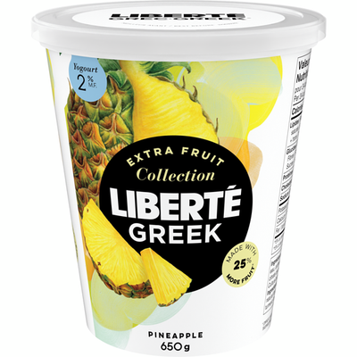 Liberte Greek 2% Extra Fruit Pineapple, High Protein