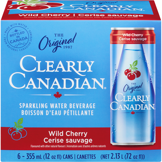 Clearly Canadian Sparkling Water Beverage Wild Cherry