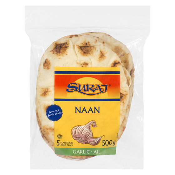 Suraj Naan Garlic 5 Flatbreads