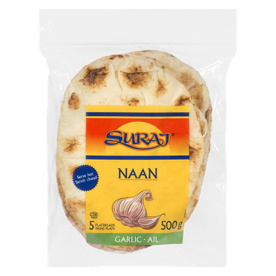 Suraj Naan Garlic 5 Flatbreads
