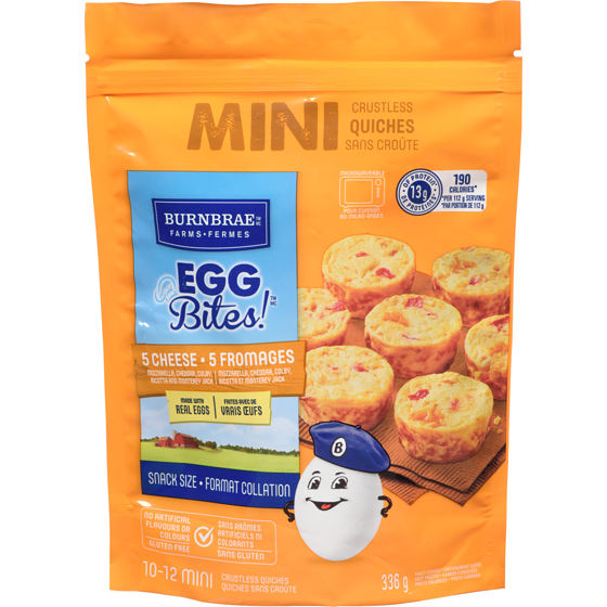 Burnbrae Farms Egg Bites! Mini Crustless Quiches Snack Size