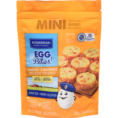 Burnbrae Farms Egg Bites! Mini Crustless Quiches Snack Size