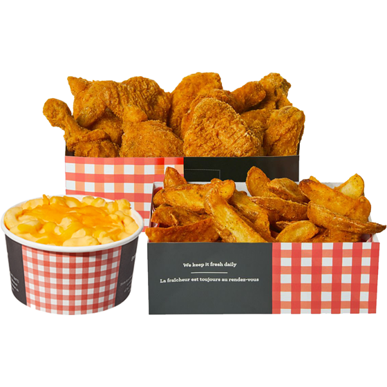 8 Piece Fried Chicken with Wedges &amp; Mac &amp; Cheese (After 11am)