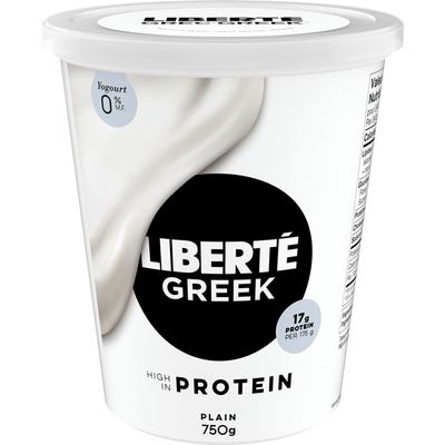 Liberte Greek 0% Yogurt, Plain, High Protein