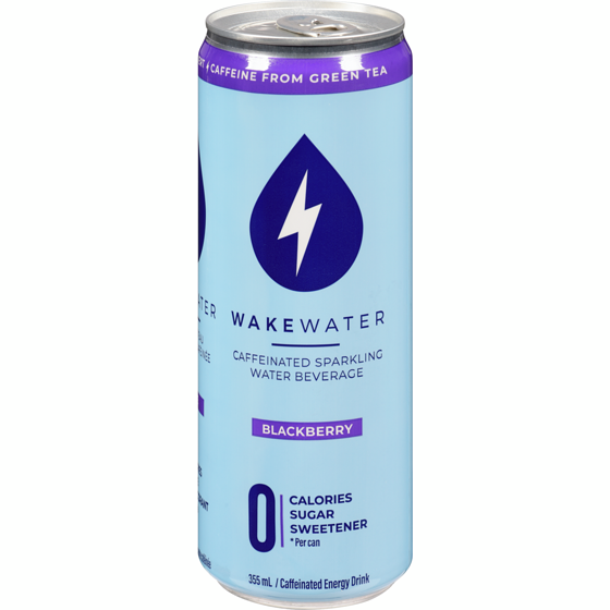 Wakewater Caffeinated Sparkling Water Beverage Blackberry