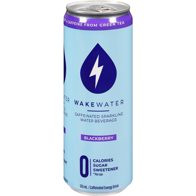 Wakewater Caffeinated Sparkling Water Beverage Blackberry
