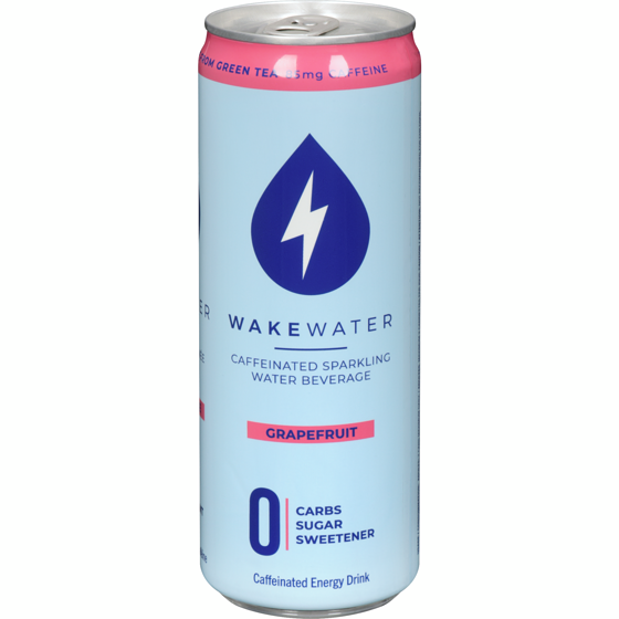 Wakewater Caffeinated Sparkling Water Beverage Grapefruit