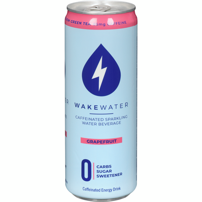 Wakewater Caffeinated Sparkling Water Beverage Grapefruit