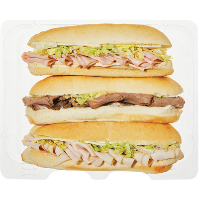 3-Pack Sub Sandwich - Ham, Roast Beef, Turkey (After 11am)