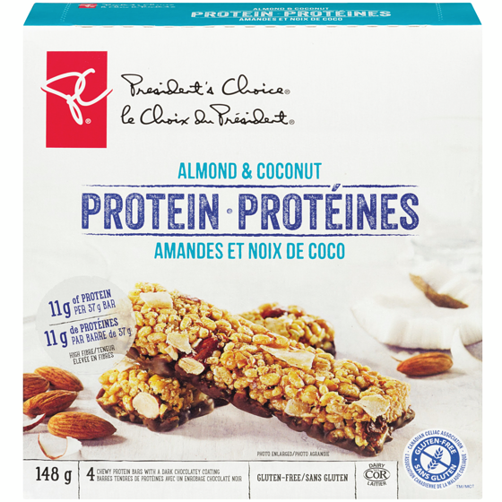 President&#39;s Choice Almond &amp; Coconut Protein Granola Bars