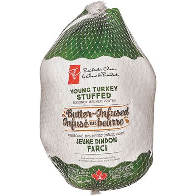 President&#39;s Choice Stuffed Butter Infused Turkey, Frozen 5-7 KG