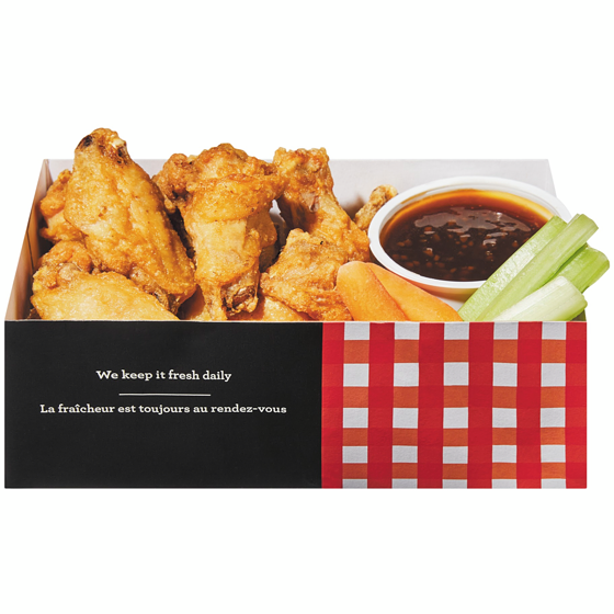 12 Wings with Carrots, Celery &amp; Sweet chili dip (After 11am)