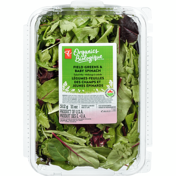 PC Organics Organic Field Greens &amp; Baby Spinach - Salad Mix
