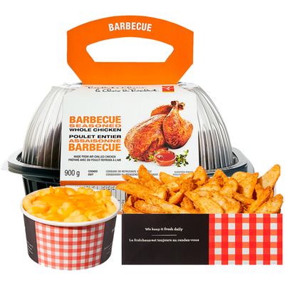 Whole BBQ Chicken with Wedges and Mac &amp; Cheese  (Available after 11am)
