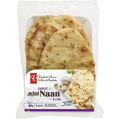 President&#39;s Choice Mini Naan Garlic 4 Flatbreads