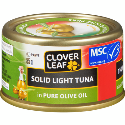 Clover Leaf Solid Light Tuna, In Olive Oil