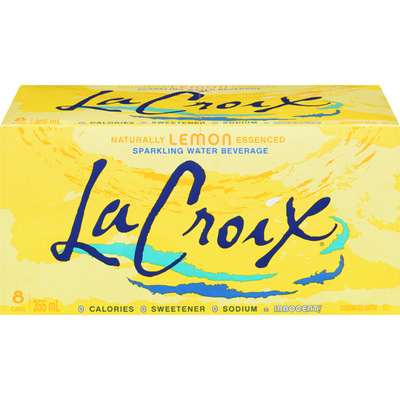 Lacroix Beverage Sparkling Water Beverage Natural Lemon Flavoured