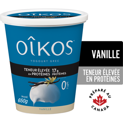 Oikos High Protein Greek Yogurt, Vanilla Flavour, Blended, Value Tub