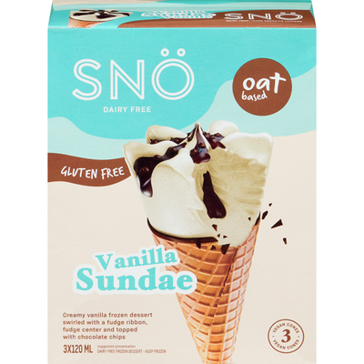 SNO Dairy Free Frozen Dessert Vanilla Sundae
