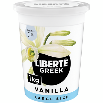 Liberte Greek 0% Yogurt, Vanilla, High Protein