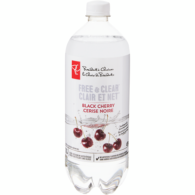President&#39;s Choice Free and Clear Black Cherry Sparkling Water
