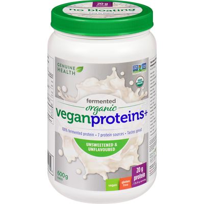 Fermented Organic Vegan Proteins+ Powder Unsweetened &amp; Unflavoured
