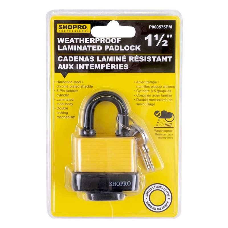 1-1/2&quot; (30 MM) Weather Proof Laminated Padlock