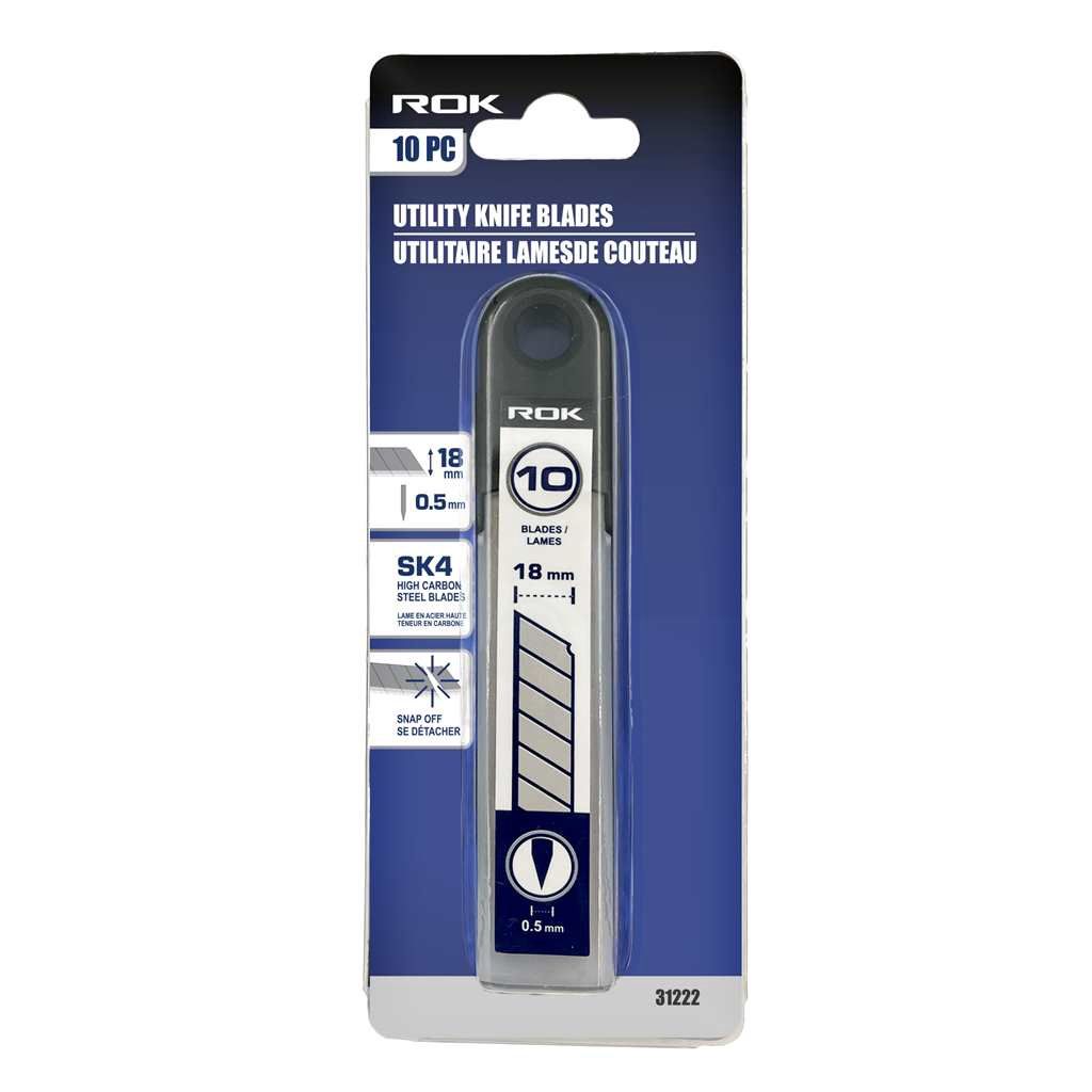 10 PC 18mm Utility Blades