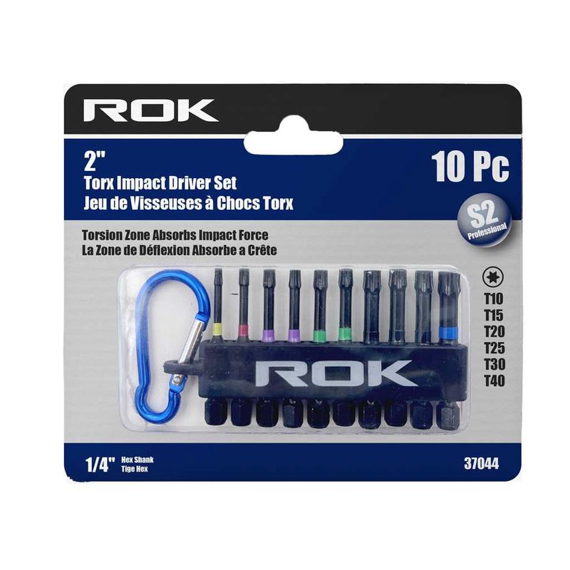 10 PC 2&quot; Impact Driver Bit Set