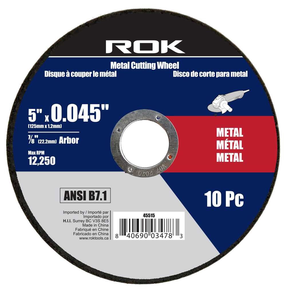 10 PC 5&quot; x 0.045&quot; Metal Cut-off Wheel - Depressed