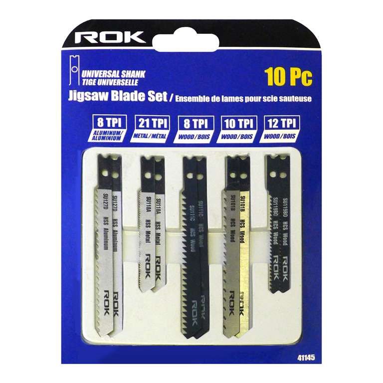 10 PC U-Shank Jigsaw Blade Set
