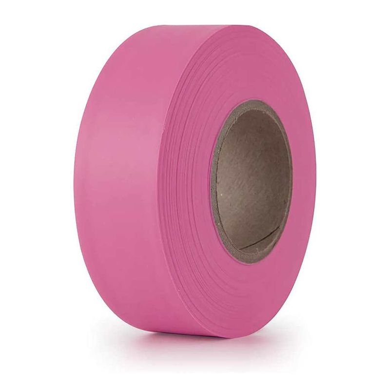 10PK 1&quot;x 200&#39; Flagging Tape - Pink