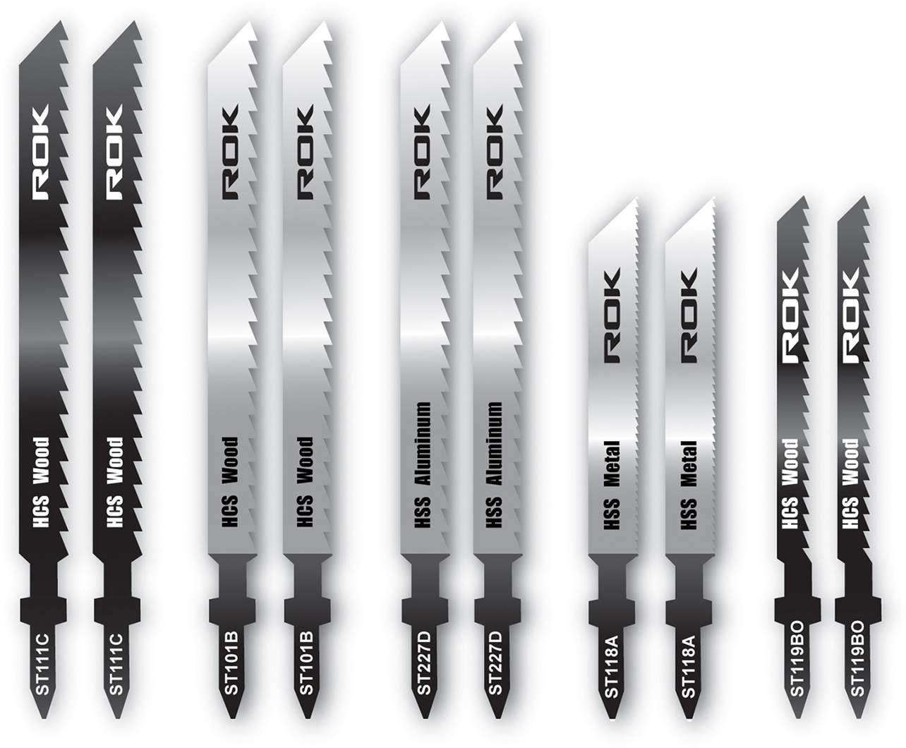 10 PC T-Shank Jigsaw Blade Set