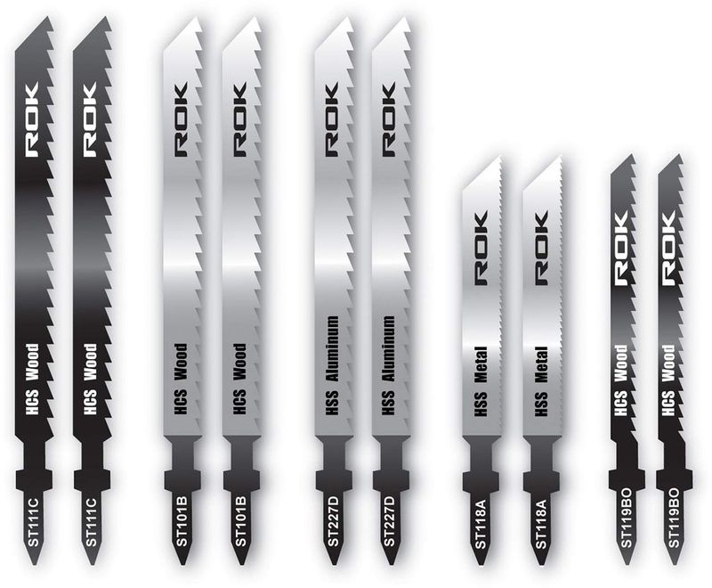 10 PC T-Shank Jigsaw Blade Set