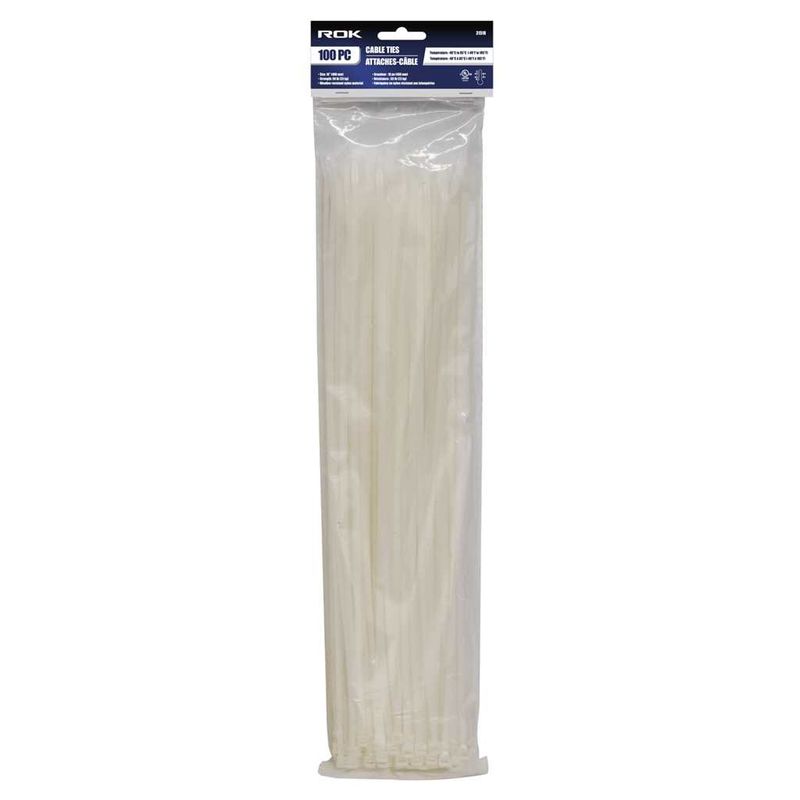 100 PC 16&quot; Cable Ties- Clear