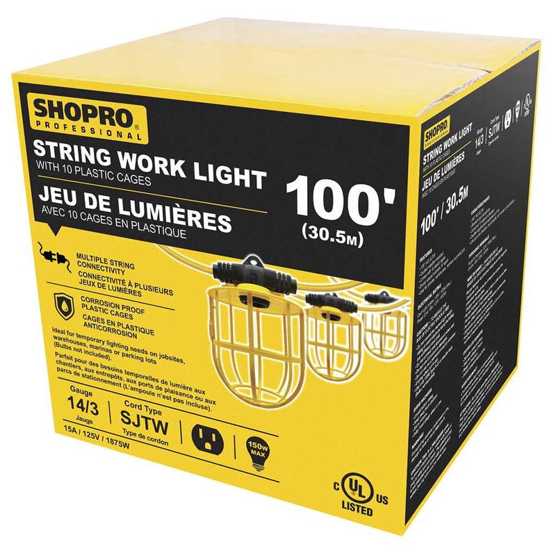 100&#39; Light String-Plastic Cage
