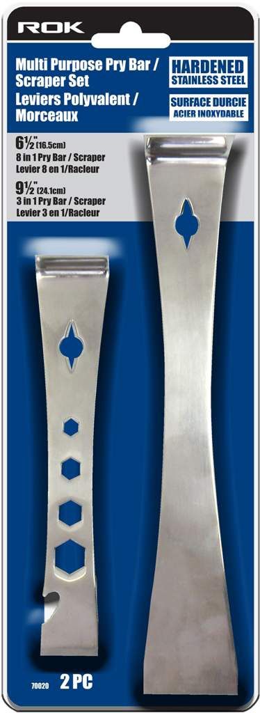 2 PC Multi Purpose Pry Bar/Scraper Set