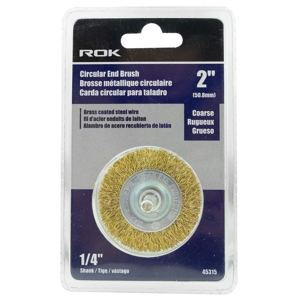 2&quot; Brass End Circular Brush - Coarse
