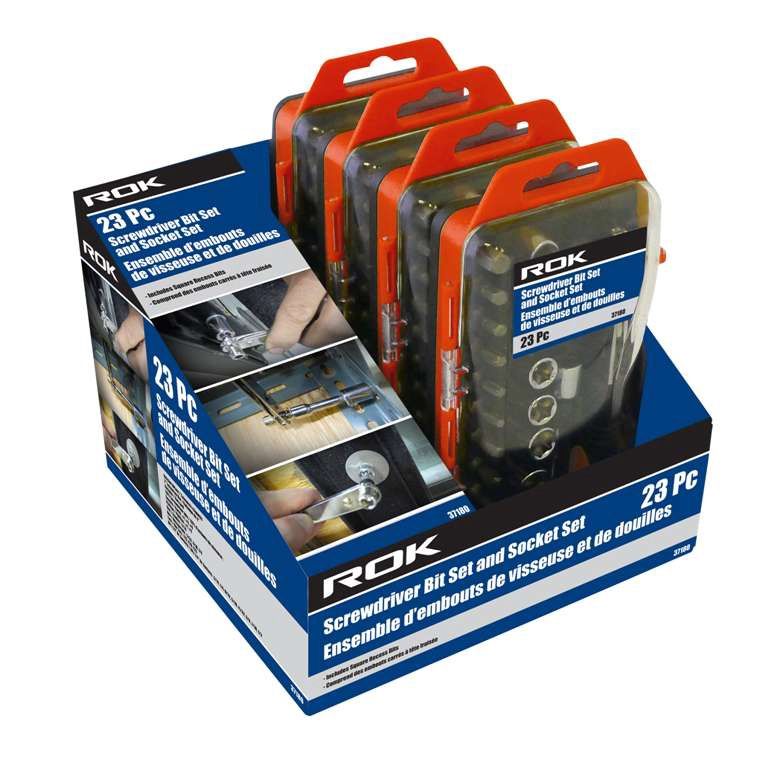 23 PC Screwdriver Bit And Socket Set
