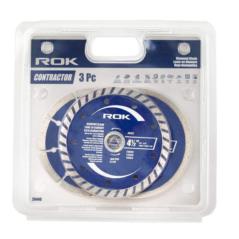 3 PC 4-1/2&quot; Diamond Blade Set