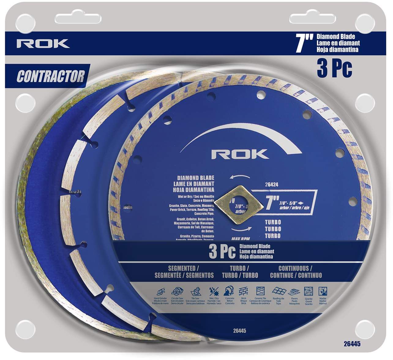 3 PC 7&quot; Diamond Blade Set
