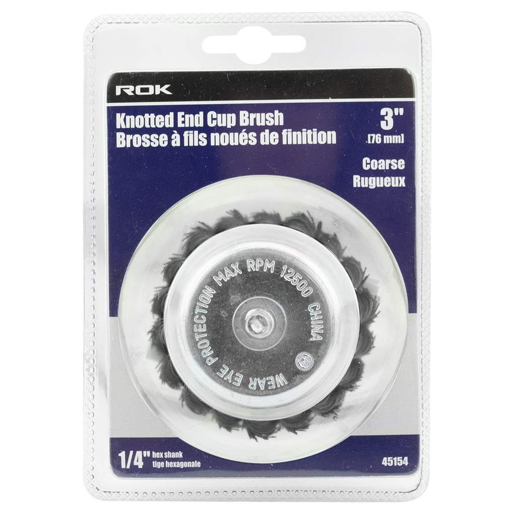 3&quot; Knotted End Cup Brush - Coarse