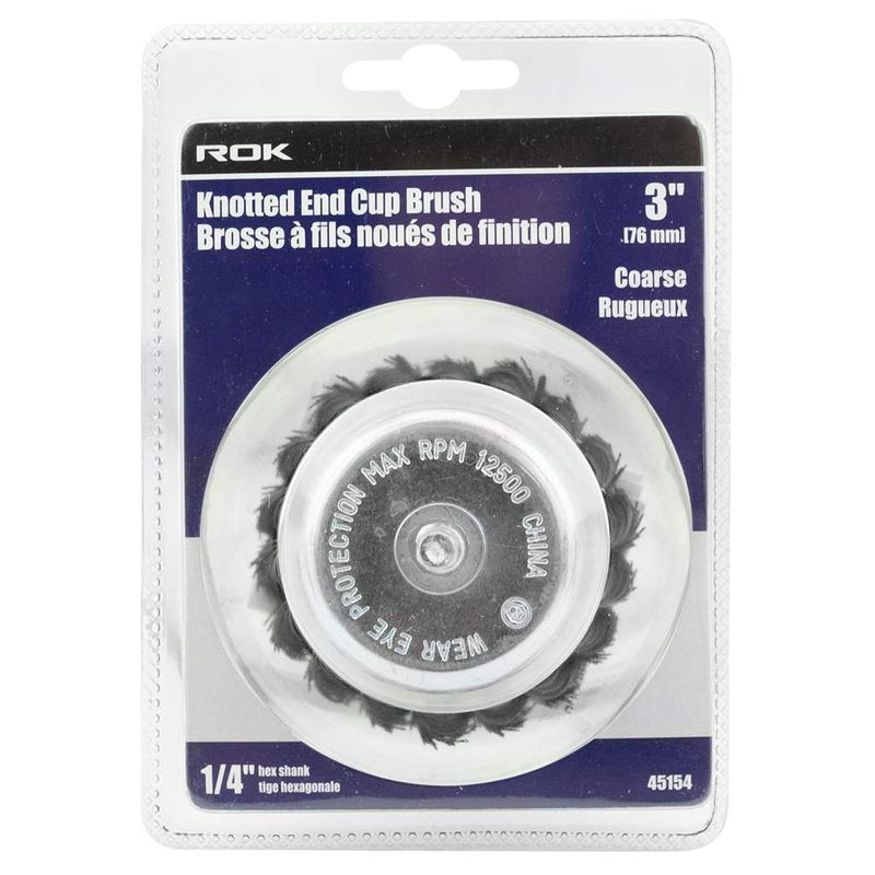 3&quot; Knotted End Cup Brush - Coarse
