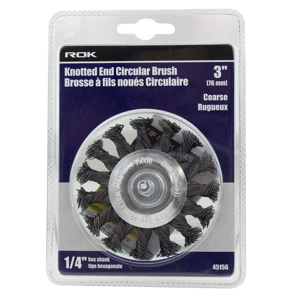 3&quot; Knotted End Circular Brush - Coarse