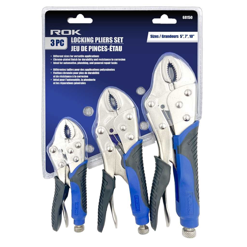 3 PC Locking Pliers Set
