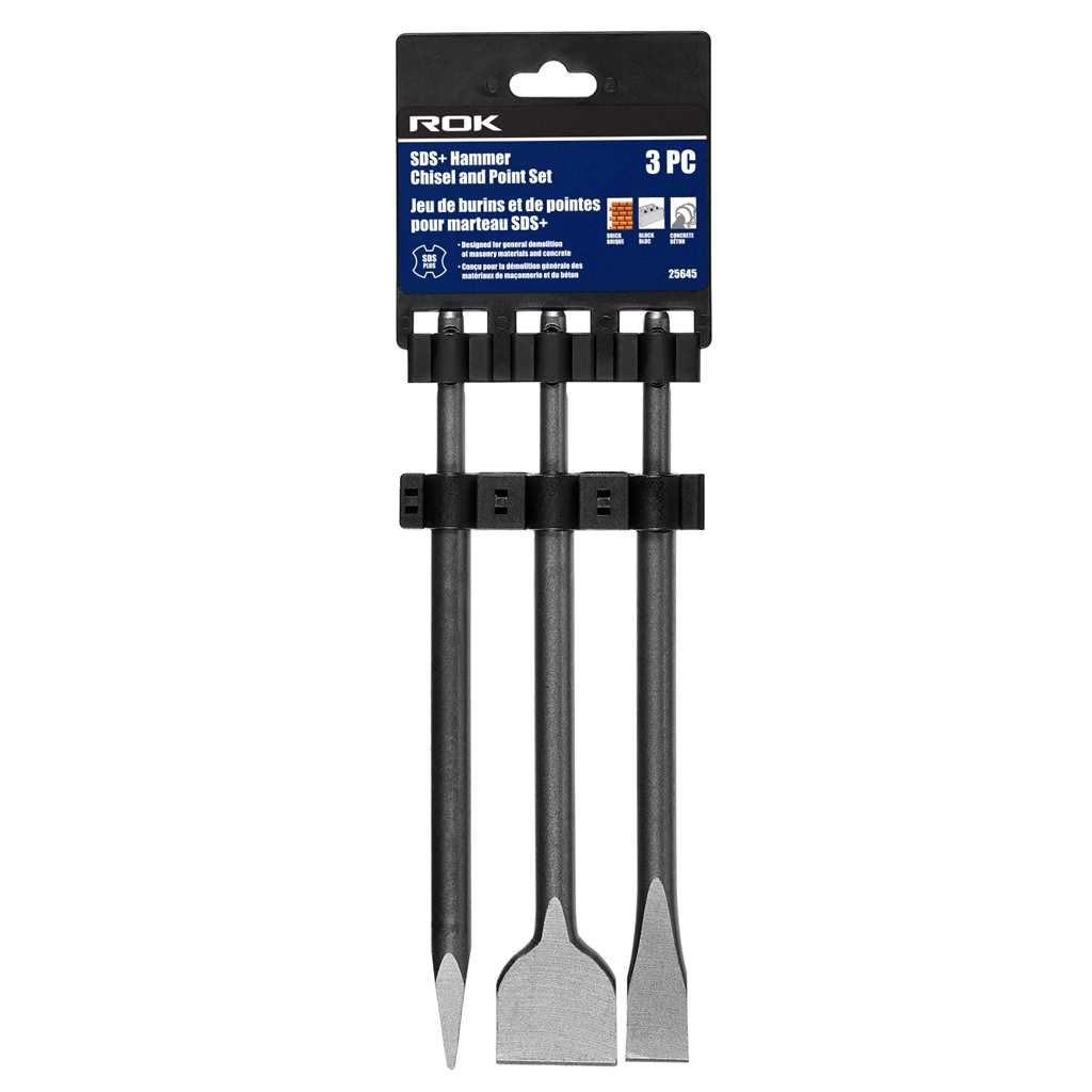 3 PC SDS Plus Chisel and Point Set