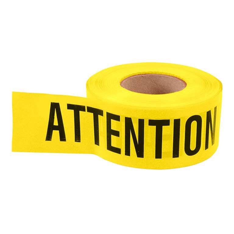 3&quot; x 300&#39; Barricade Tape - &quot;ATTENTION&quot;