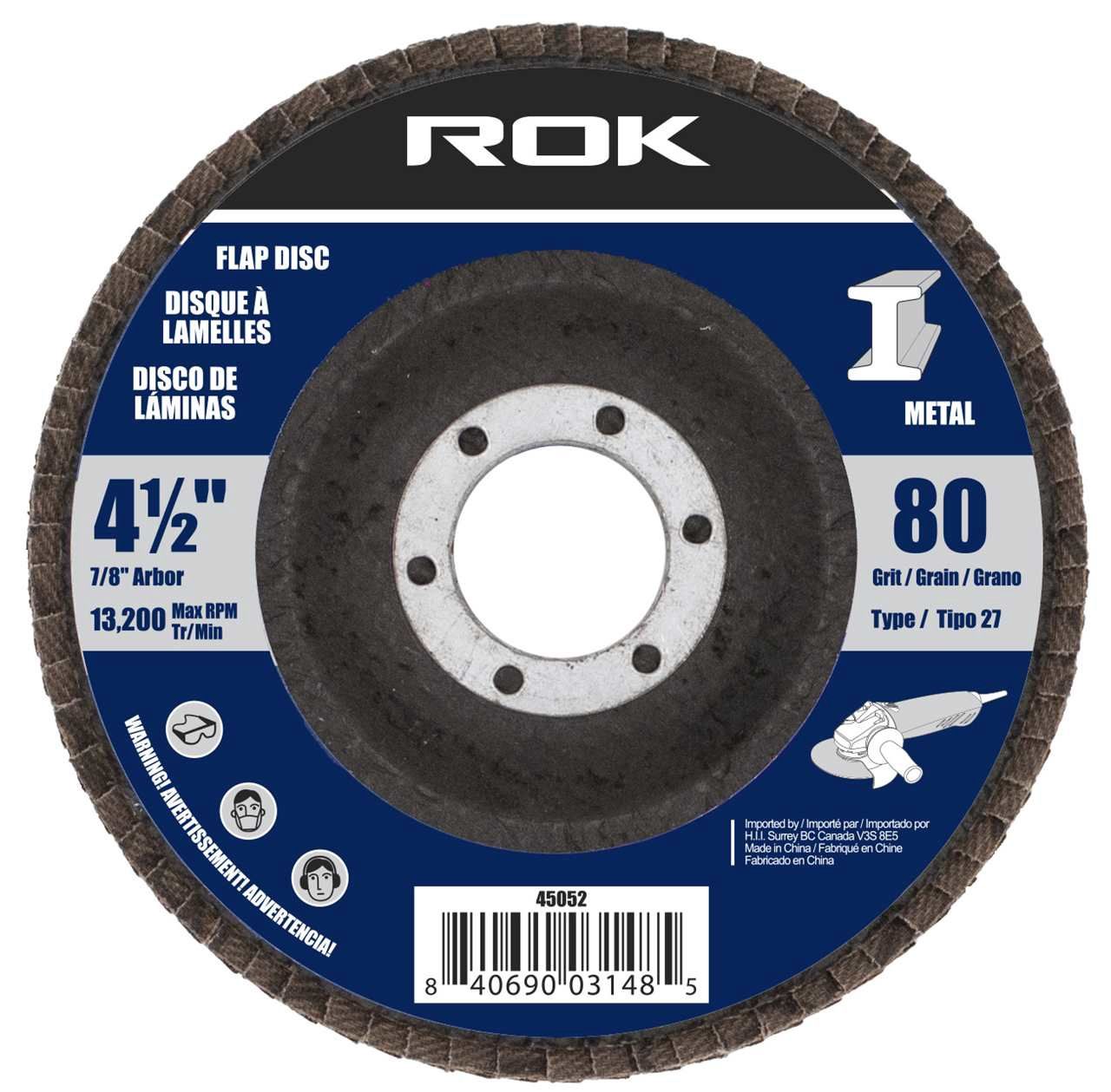 4-1/2&quot; Flap Disc 80 Grit