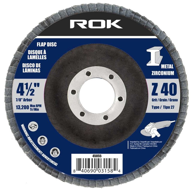 4-1/2&quot; Zirconium Flap Disc 40 Grit