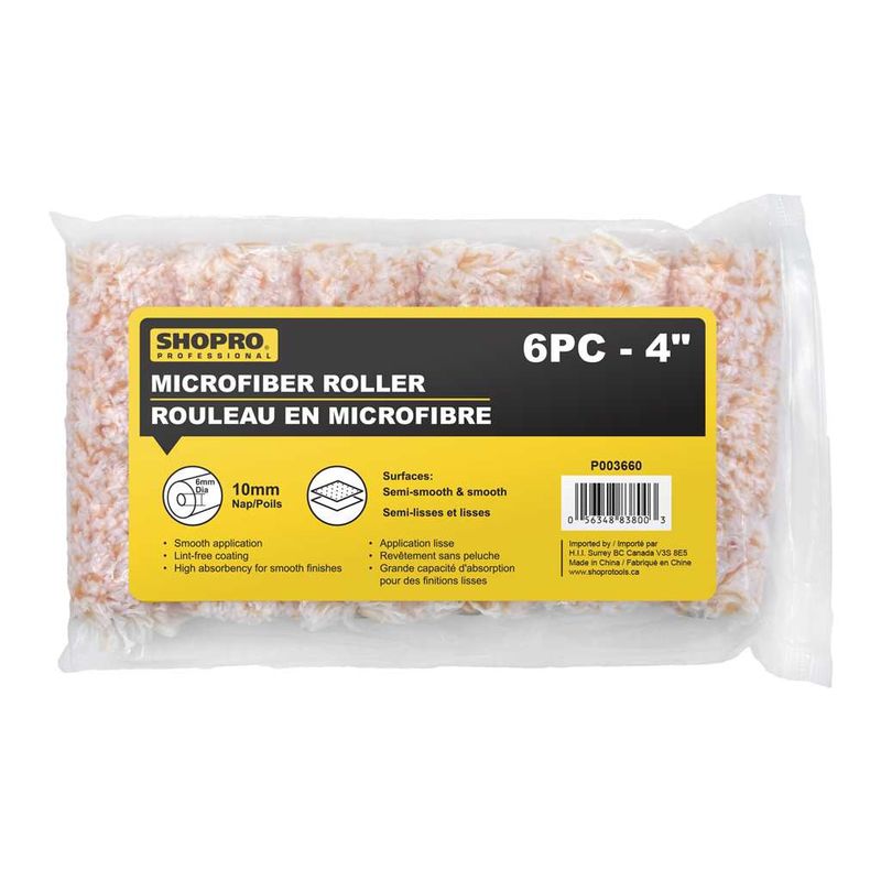 4&quot; 6mm core Microfiber 10mm Roller 6